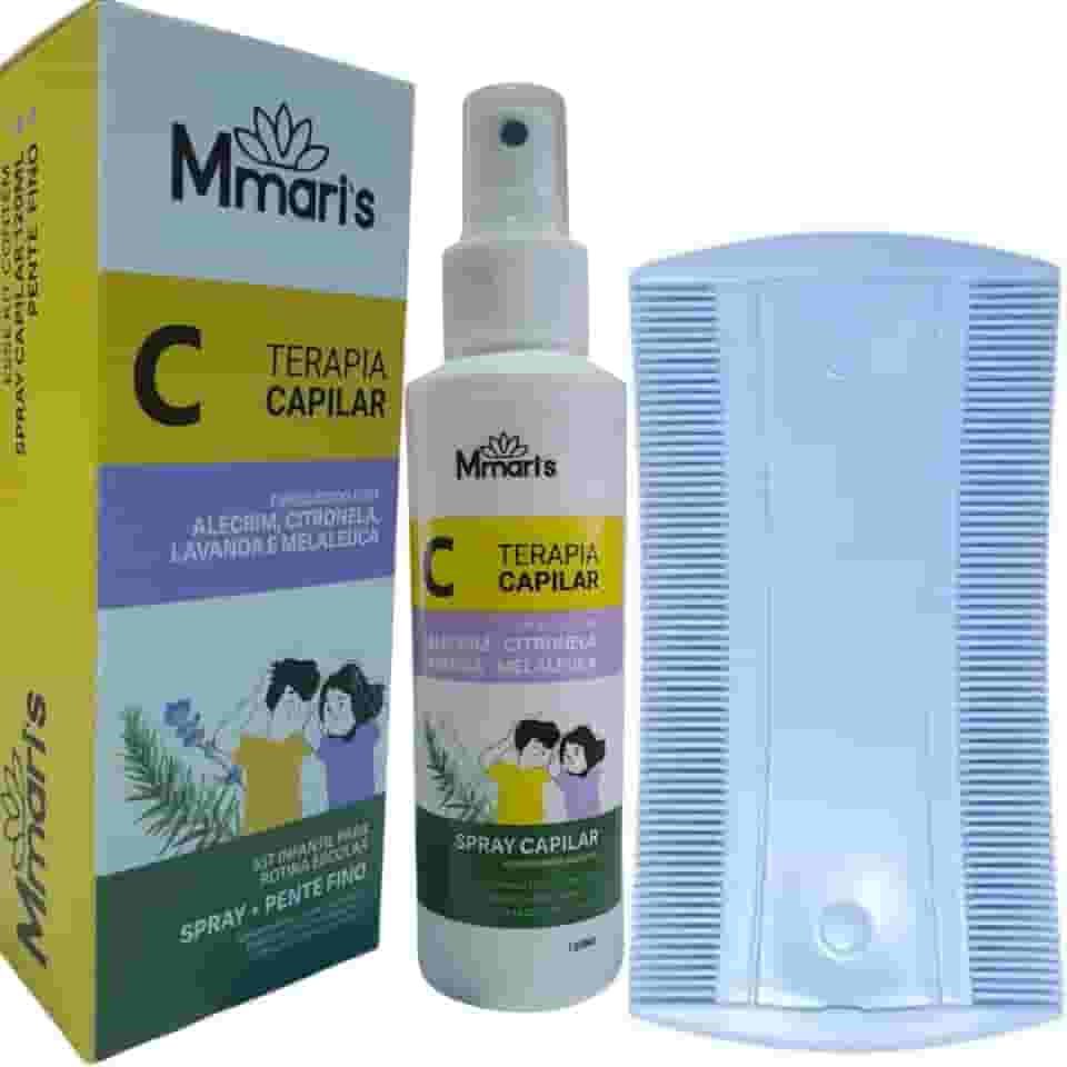 Spray Capilar Piolho Solta Lêndea Sem Enxague Auxilia na Remoção de Piolhos e Lendeas M MariS + Pente Fino de Plástico