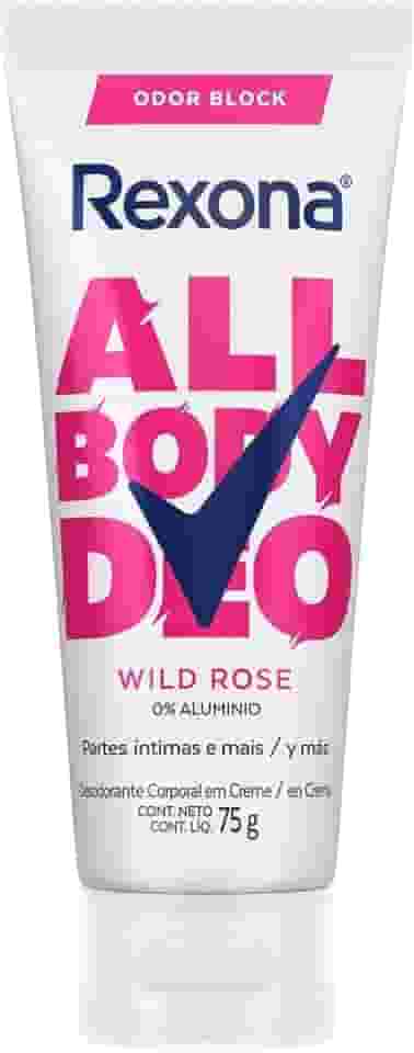 Rexona All Body, Desodorante Corporal em Creme, Para o Corpo Todo, Wild Rose 75g