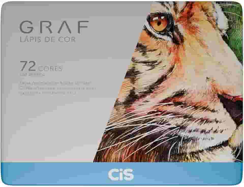 Lápis de Cor GRAF Lápis de Cor, Estojo Lata com 72 cores