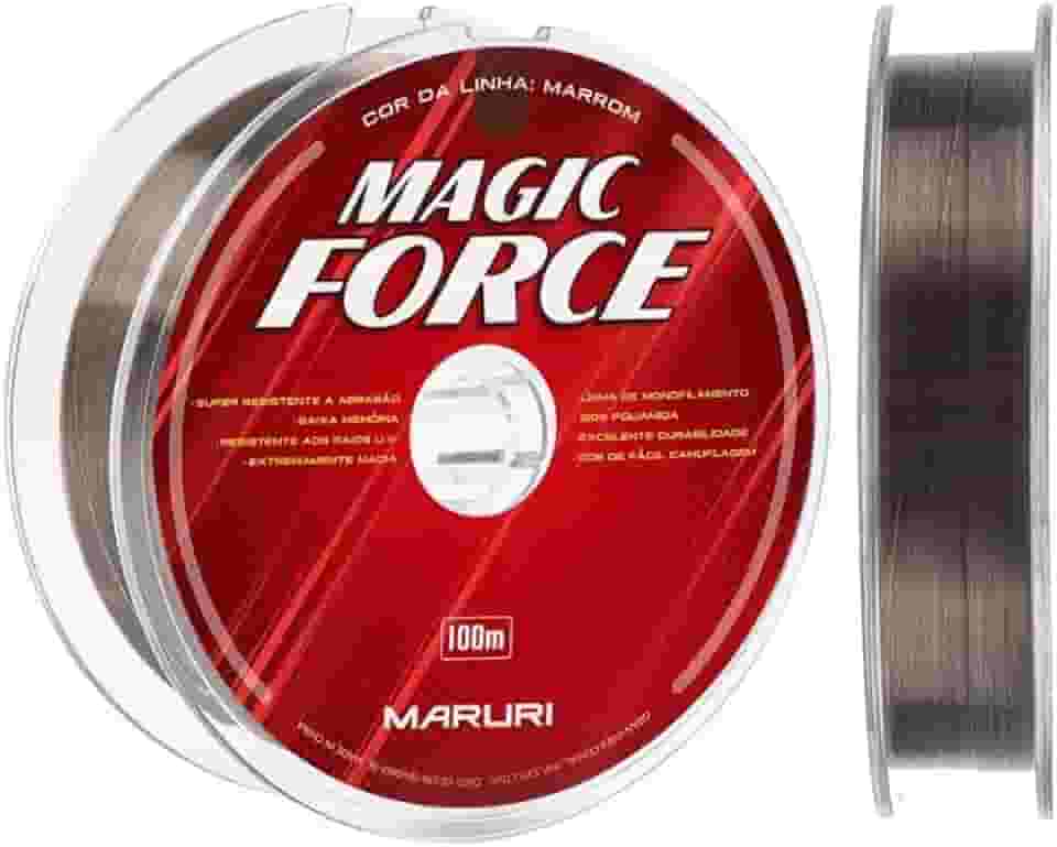 Linha Monofilamento Magic Force 100mts 0,30mm 18lbs Marrom - Maruri