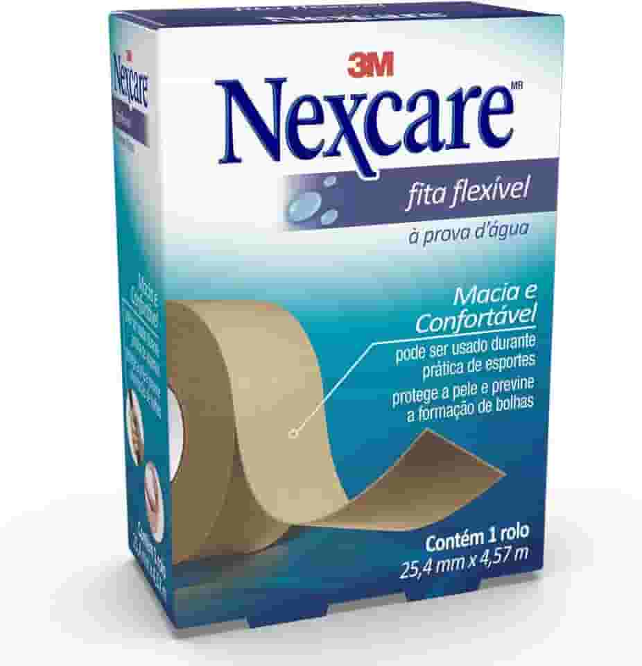 Nexcare, 3M, Fita Flex à Prova d´Água, 25mm x 4.5m, Bege