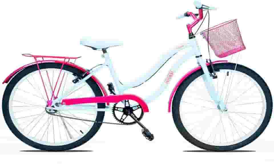 Bicicleta Infantil Forss Hello, Aro 24, Com Cestinha e Bagageiro, Para 9 a 12 Anos