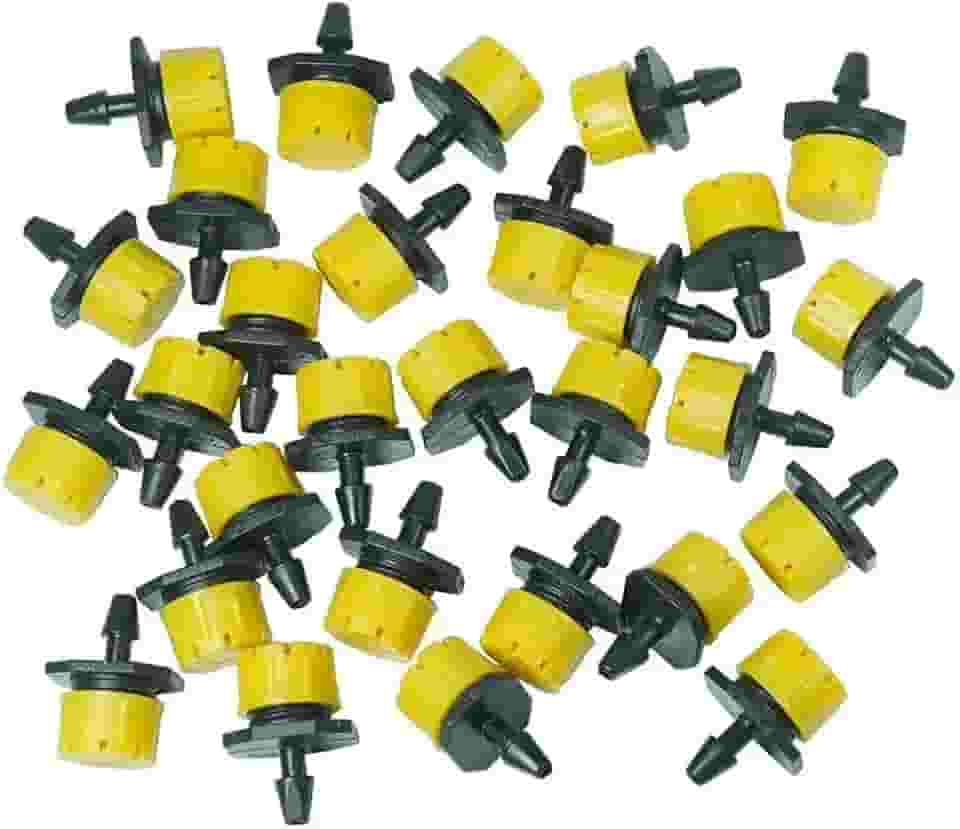 Micro Gotejadores Ajustáveis para Irrigação, 0-70 L/h, Kit com 100 Unidades