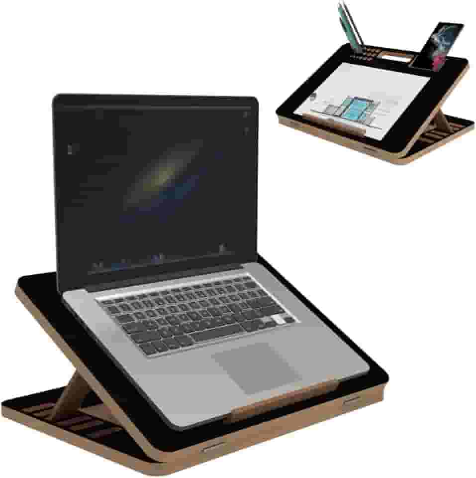 Suporte Para Notebook Desenho Leitura Prancheta Multiuso Ajust�vel Mdf Preto