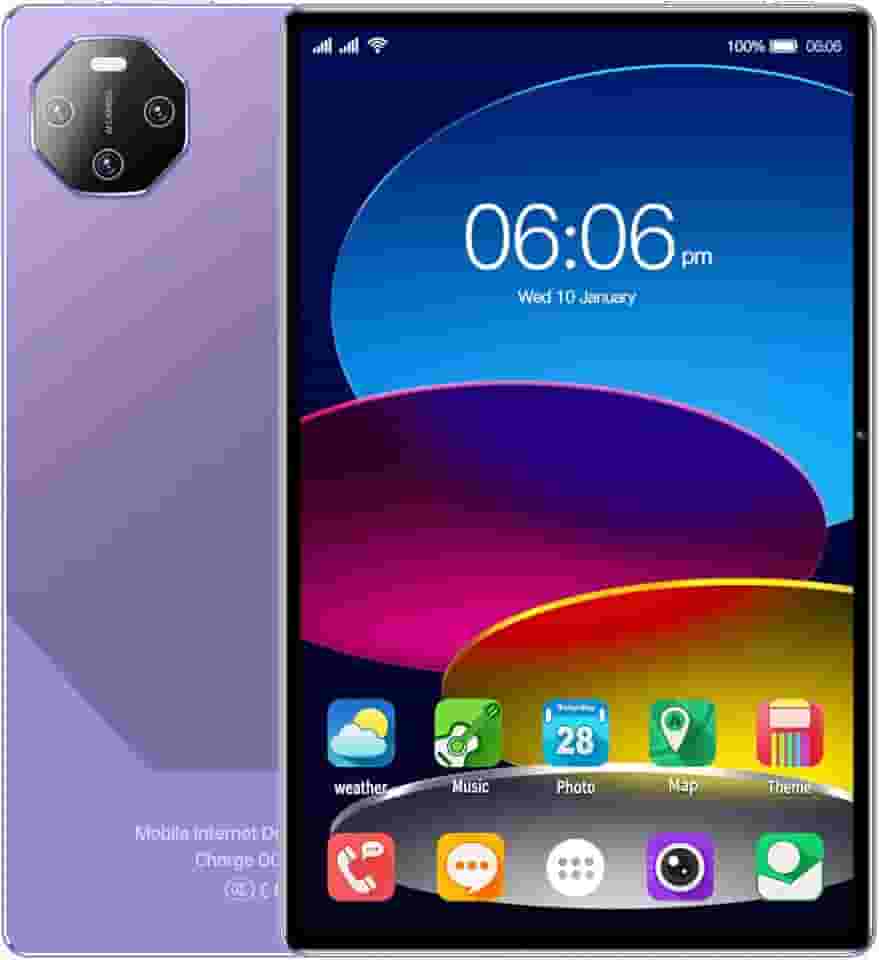 Tablet com tela de 11,6 polegadas, 8 GB de RAM + 256 GB de ROM, bateria de 12.000 mAh, edição WiFi, Android 13 (Roxo)