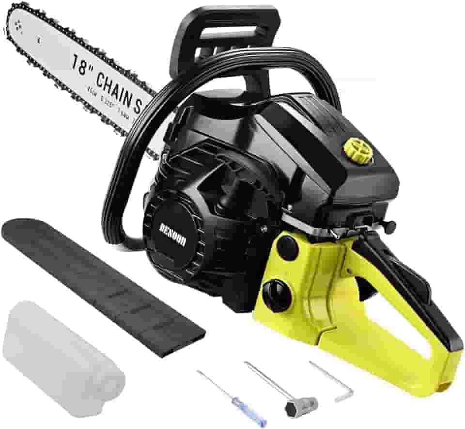 Motosserra A Gasolina 2T 52CC 2000W Profissional Serra Moto Elétrica de 18" Freio de Segurança Bomba de Óleo Automática Sistema Antivibratório com 560ml Reservatório