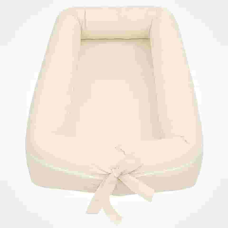 Ninho Redutor de Berço Menina Menino 100% Algodão Liso | Toque Macio e Hipoalergênico – Brubrelel Baby (Palha)