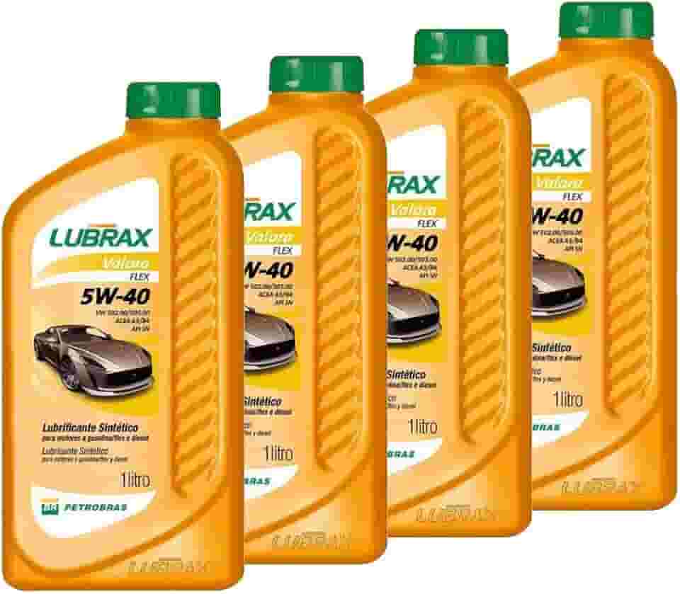 Óleo 5w40 Lubrificante Sintético Carro Original Kit Revisão e Trocas Original Lubrax Valora Flex 4 Litros