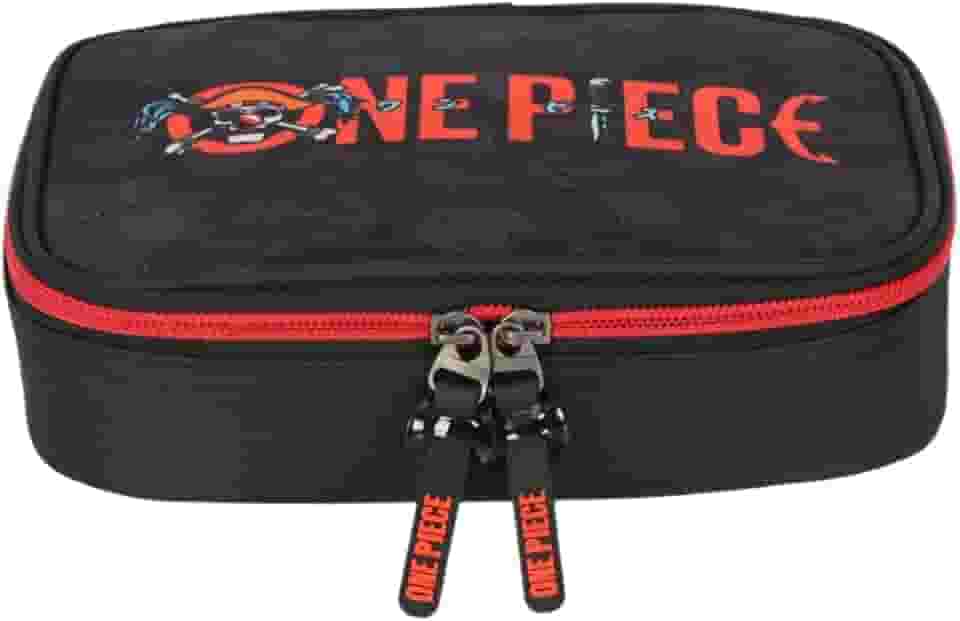 Estojo escolar masculino juvenil one piece Luxcel (VERMELHA)