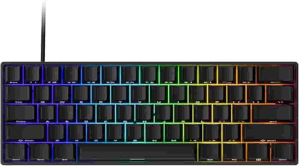 Teclado Mecânico Gamer Magnético Akko x Monsgeek Fun60 Pro SP Preto 8k Switch Akko Glare Linear AKKO01-00005-BLK