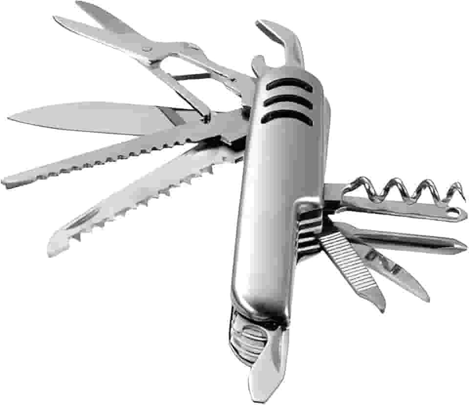 Canivete Suíço Multifuncional 11 Funções Aço Inoxidável 15cm Aberto e 9cm Fechado Compacto Resistente e Ideal para Camping Pesca e Viagem