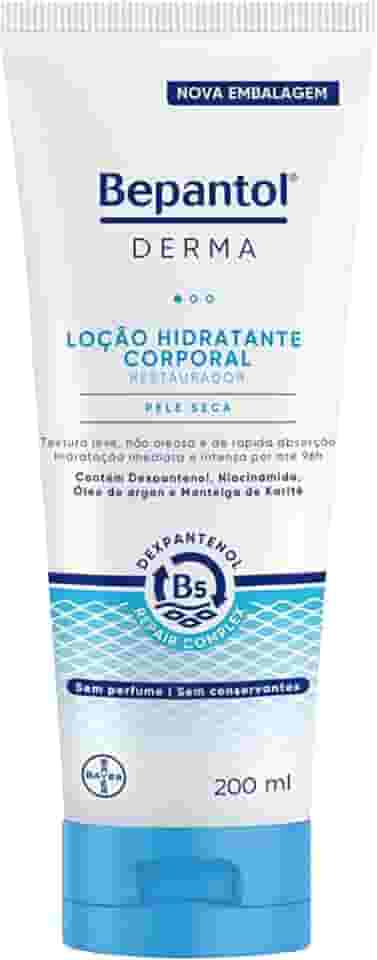 Bepantol Derma Hidratante Corporal, Restaurador para Pele Seca, 200ml