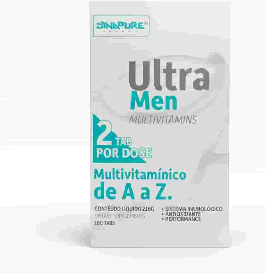 Ultra Men Multivitamínico Fórmula Avançada A-Z+ | Contém 180 Tabletes (Duração de 3 Meses) | Ultra Concentrado para Alta Performance, Energia e Imunidade - Dynapure® By Dynamo Labz