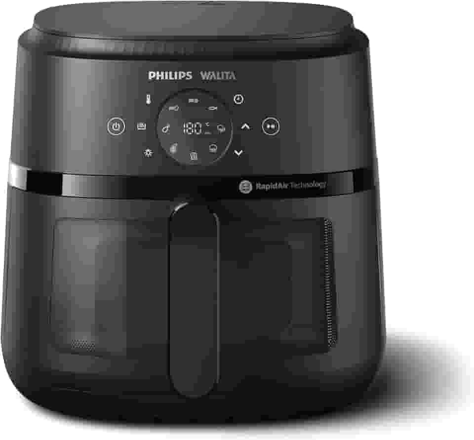 Fritadeira Airfryer Digital Série 2000 XL, Philips Walita, 6,2 litros, Tecnologia RapidAir, Preta, 2 anos de garantia, 110v, 1700W - NA230/00
