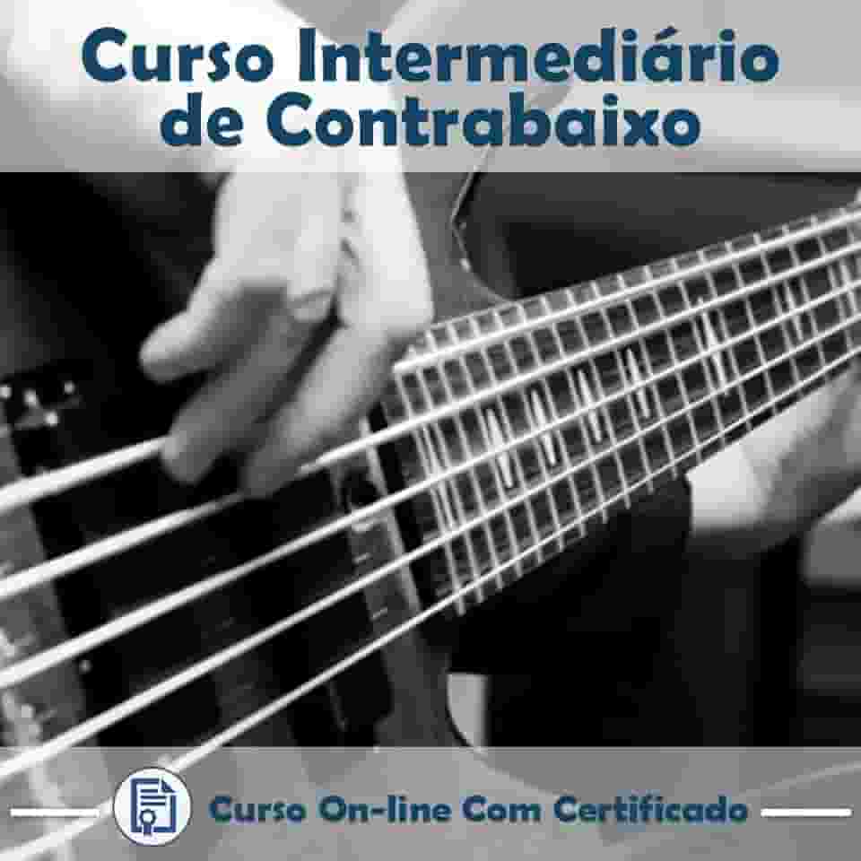 Curso online em videoaula sobre como tocar Contrabaixo - Intermediário com Certificado + 2 brindes