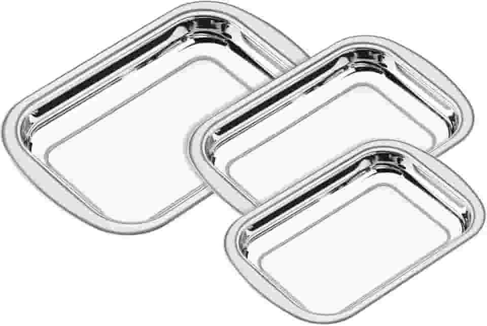 Jogo de Assadeiras Aço Inox com 3 Peças Tramontina Cosmos Prata