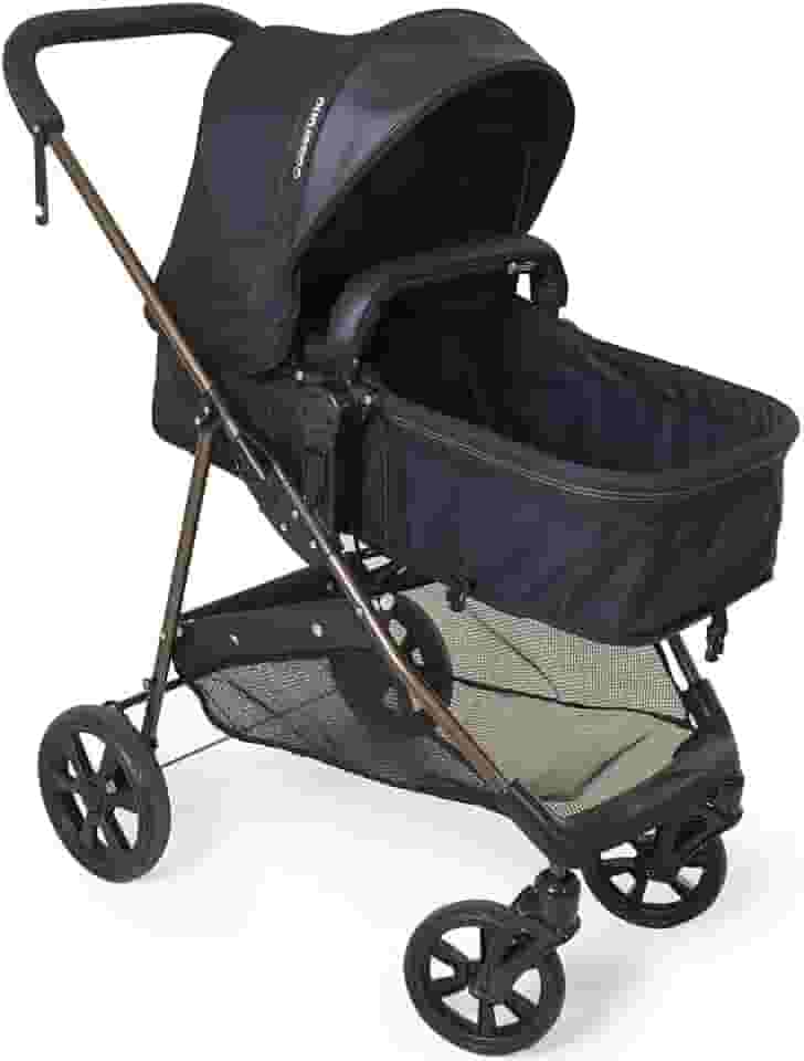 Carrinho de Bebê Berço Moisés Passeio Napoli Preto Galzerano