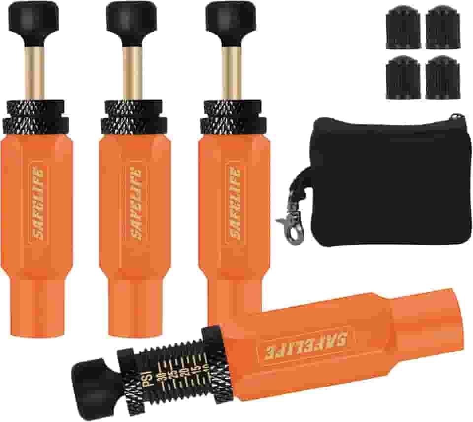 SAFELIFE Deflator de Pneu Deflator Automático Air Down Pneu Acessórios Offroad Rápido 4x4 Off Road Ajustável 10-30 PSI/0.7-2 BAR Kit de Deflator de Pneu (conjunto de 4)