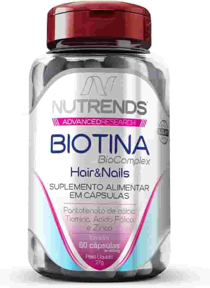 Biotina Hair & Nails 450mg 60 cápsulas, Nutrends
