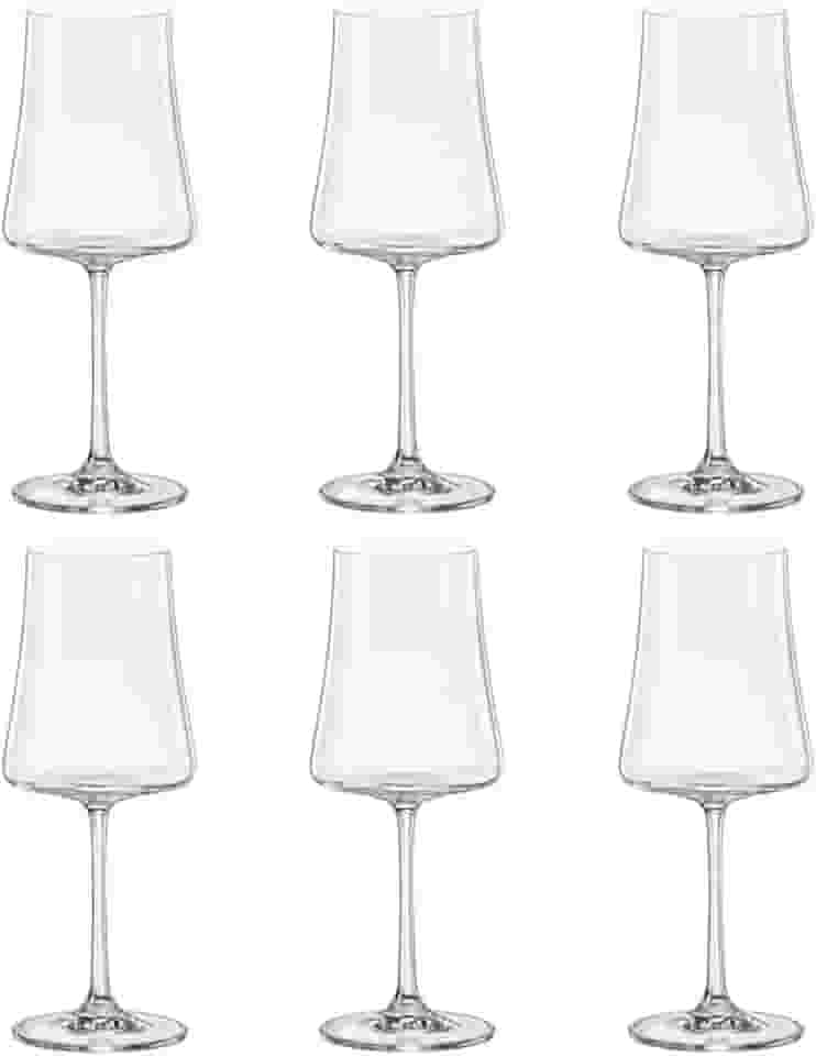 Jogo de 6 tacas para vinho branco Xtra em cristal ecologico 360ml A23,5cm