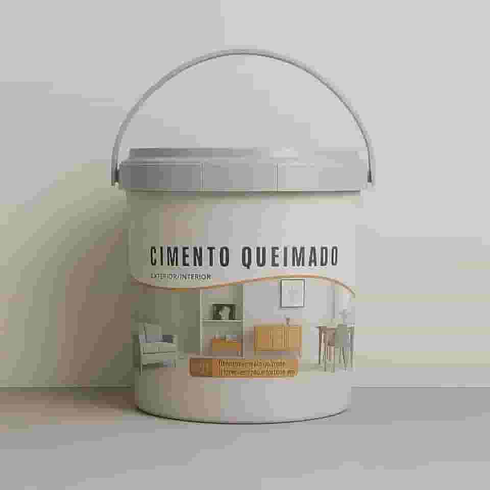 Revestimento Cimento Queimado Piso E Parede Pronto Pra Uso 5Kg