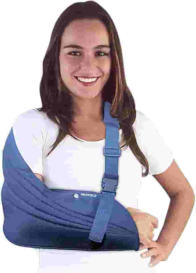 Tipoia Velpeau Bilateral Imobilizador Estofado para Membro Superior, SalvaPé, Azul, M