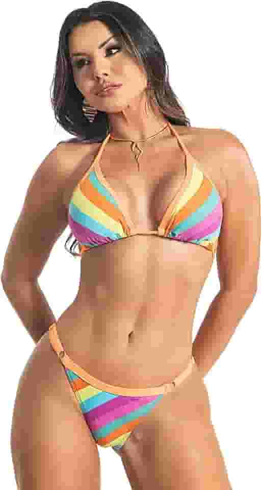 Biquíni De Fita Sensual Eleva Bumbum Com Regulagem Na Calcinha e Bojo Removível