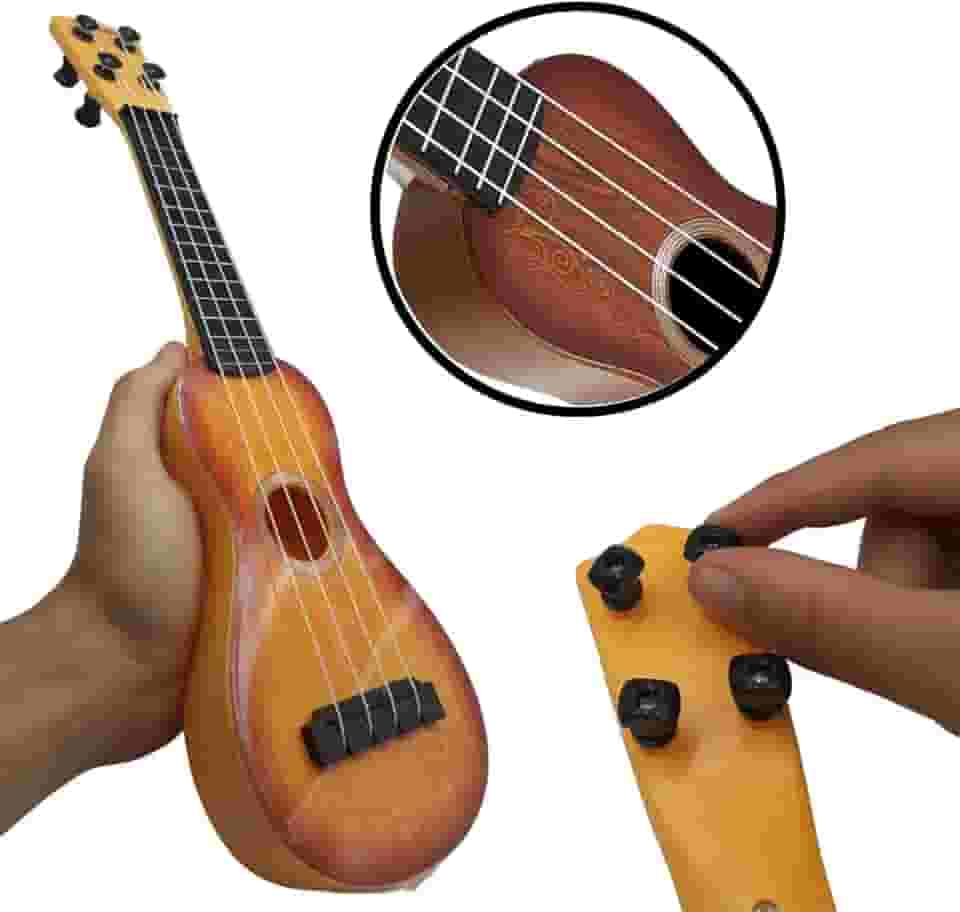Brinquedo Violão acústico cavaquinho ukulele infantil criança 4 anos menino menina Mini Violao acustico cordas de nylon ajustaveis + Embalagem Maleta