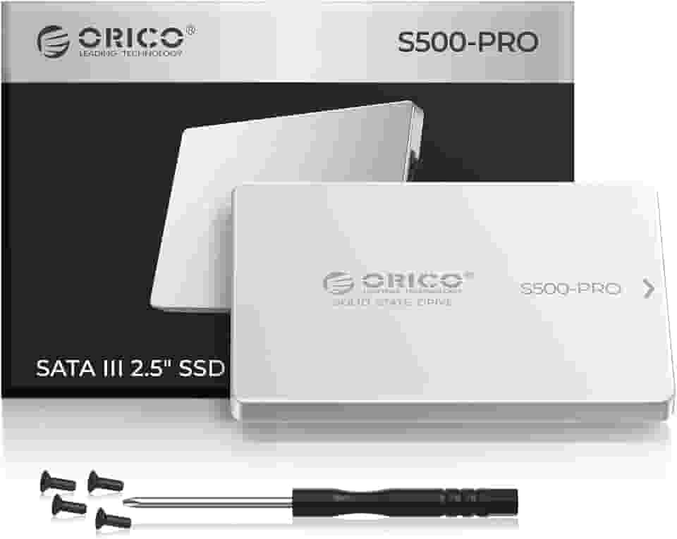 ORICO SSD SATA de 128 GB, unidade de estado sólido interno de 2,5 polegadas, até 450 MB/s, SSD 3D NAND SATA III com revestimento de alumínio, para desktop, laptop, PS4, NAS, unidade externa DIY -