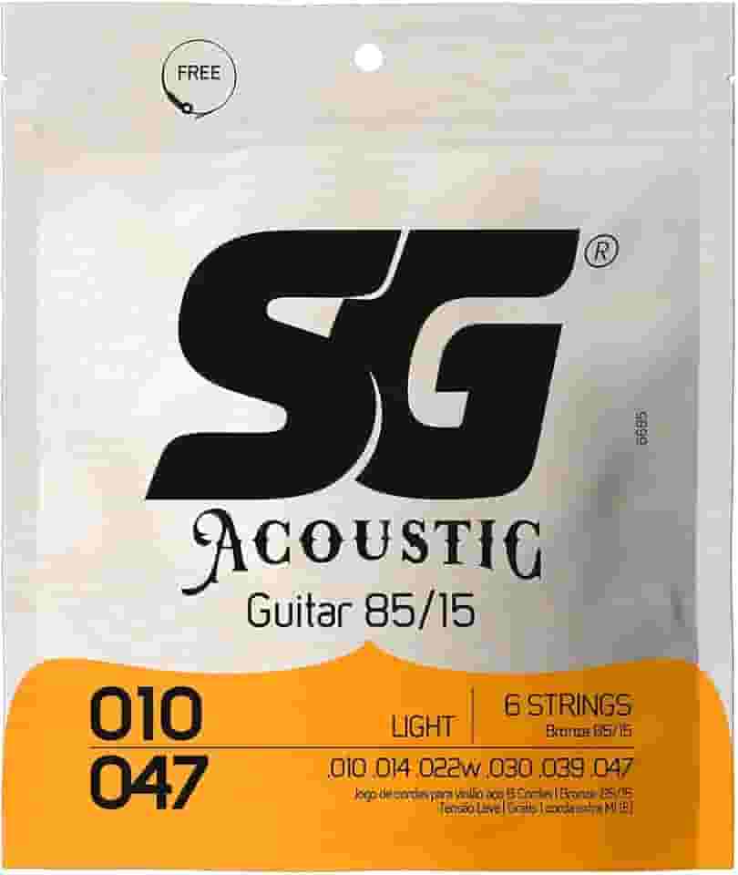 Encordoamento 010 SG Aço Bronze 85 15 para Violão