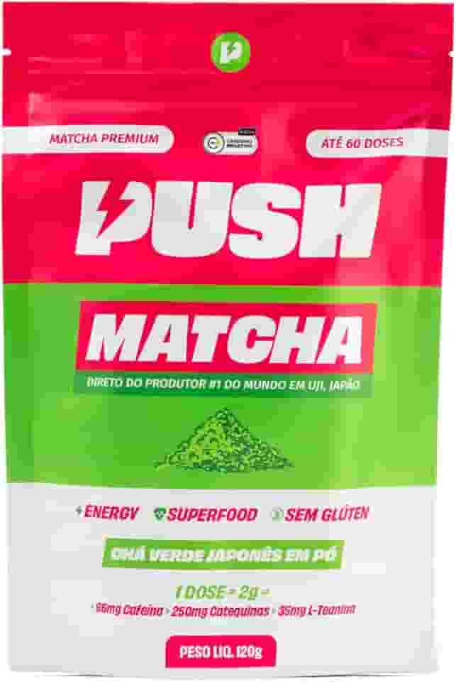 Push Matcha - 15 doses [30g] | Pó de Chá Verde Matcha Premium | Foco, Antioxidante e Energia Prolongada | café com leite, smoothie, receita | Colheita Japonesa