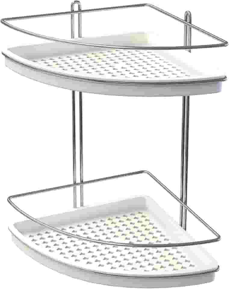 Porta Shampoo Duplo de Canto, Branco, Stolf