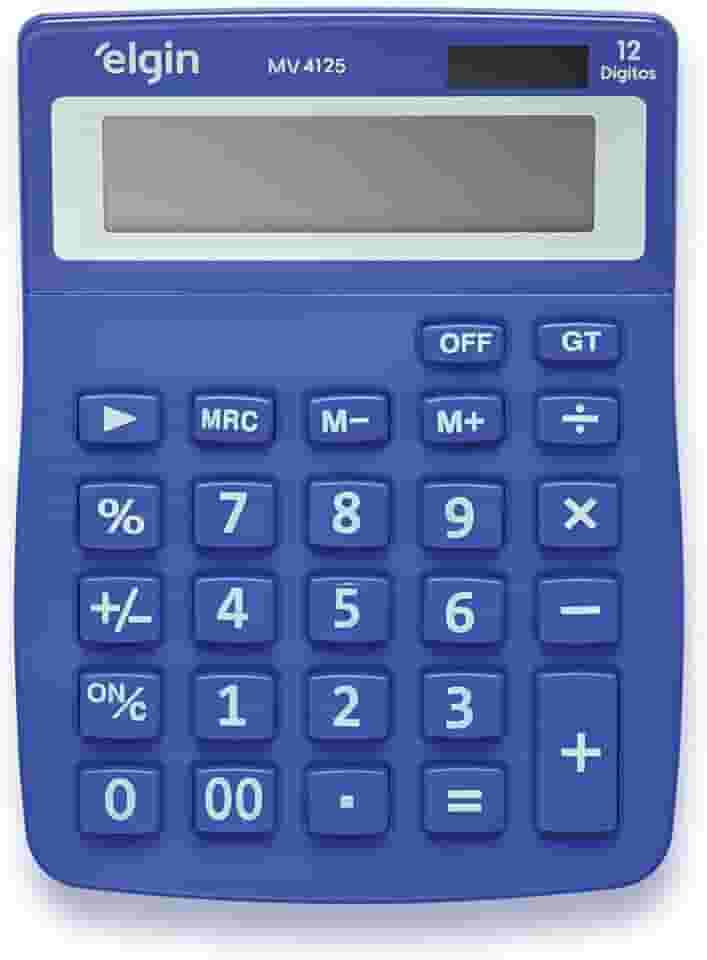Calculadora de Mesa 12 Dígitos MV 4125 Azul Elgin