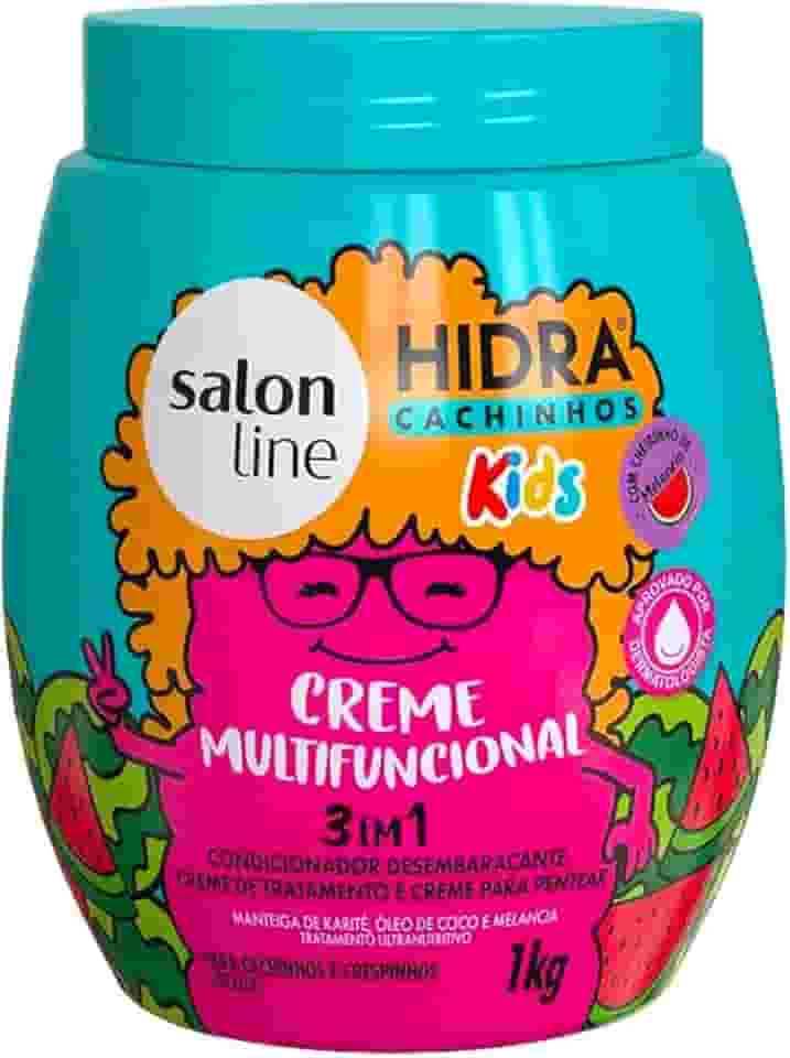 Salon Line, Creme Multifuncional 3 em 1, Hidra Cachinho Kids, Vegano - Para Cabelos Cacheados e Crespos, 1Kg