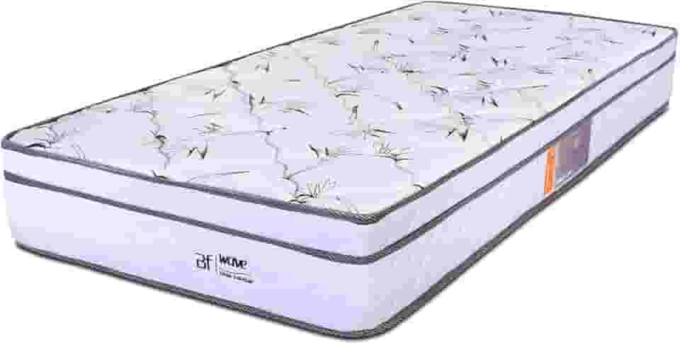 Colchão Solteiro Molas Ensacadas Individualmente com Pillow Certificado 88x188x21cm - BF Colchões