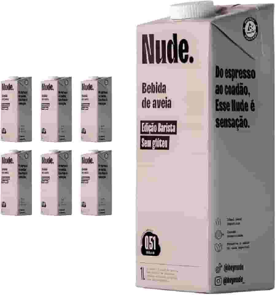 Nude Pack Leite de Aveia Barista 1L - Caixa 6 Unidades