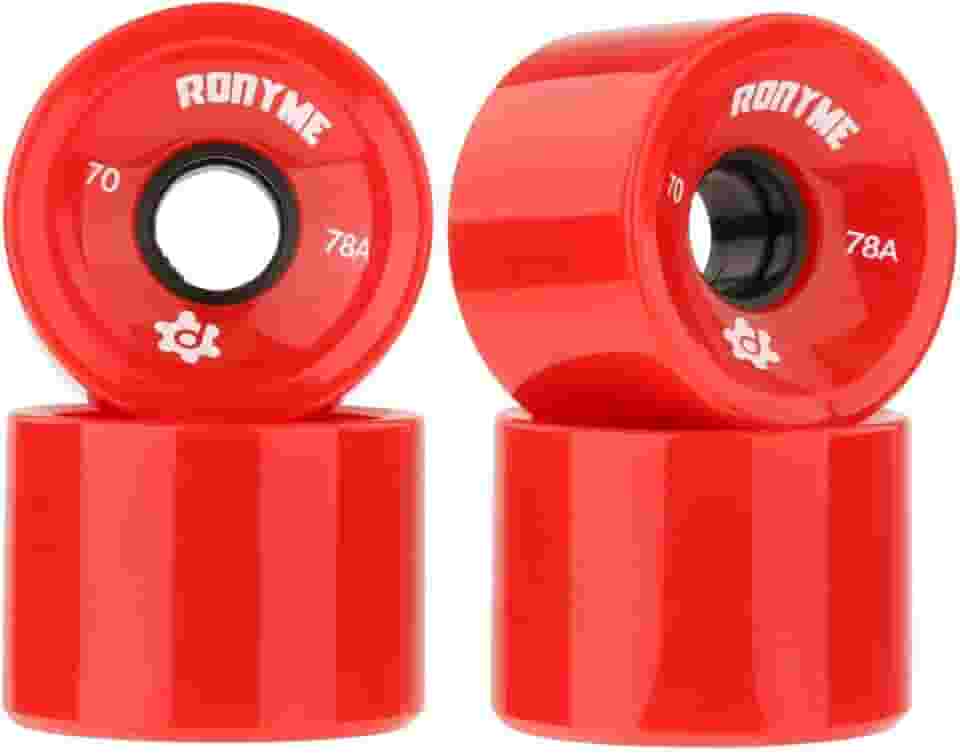 oshhni 4 Unidades de Rodas PU 78A para Skate E Longboard em Terreno Irregular