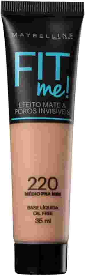 Base Líquida Fit Me Cor 220, Maybelline, Médio, 10 ml