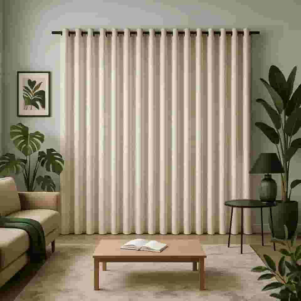 Cortina Tecido Oxford de Sala Quarto Escritório Premium Liso 3,00 x 2,50 metros (Marfin)