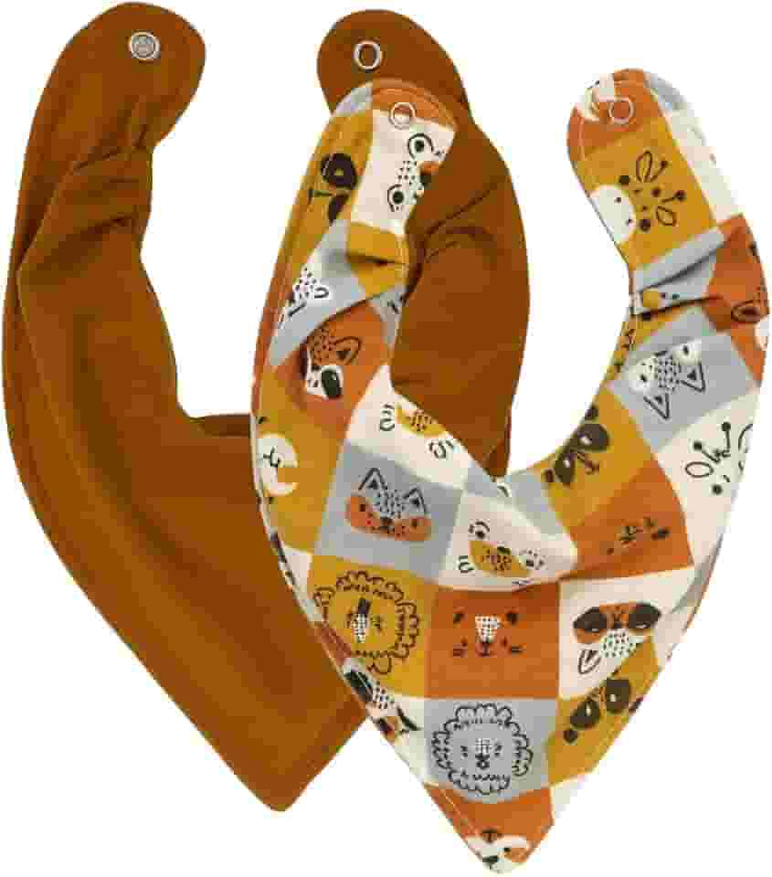Kit 2 Babadores Bandana Impermeáveis para Bebê – 100% Algodão, Laváveis e Reutilizáveis
