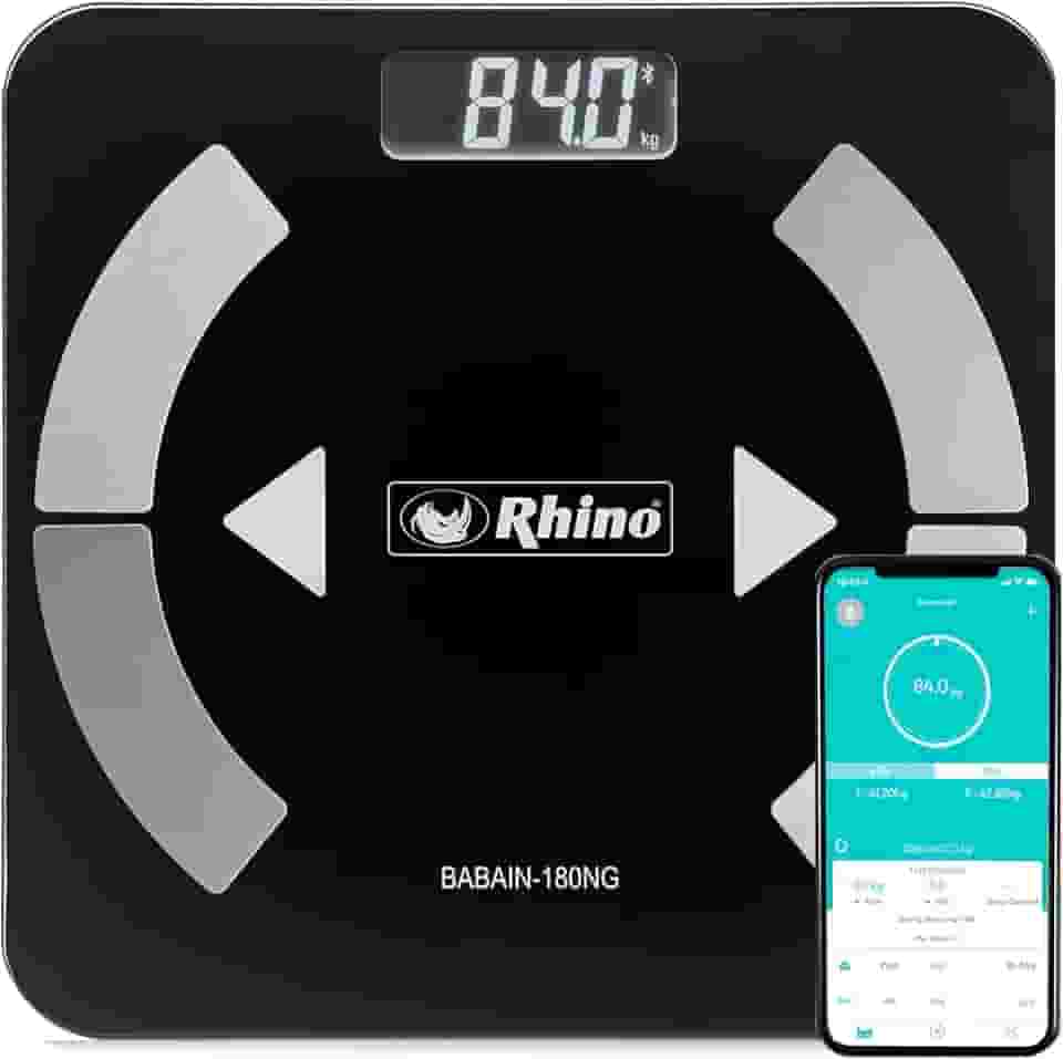 Balança de Bioimpedância digital Rhino BABAIN-180 NG SMART com bluetooth.