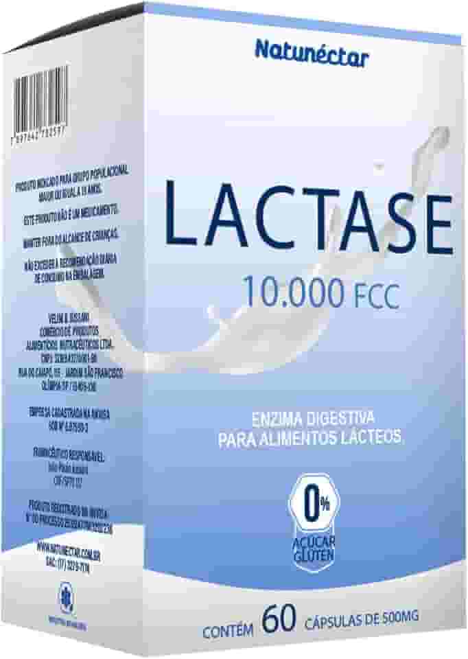 Lactase Enzima Digestiva para Alimentos Lácteos - 60 CAPS - NATUNECTAR