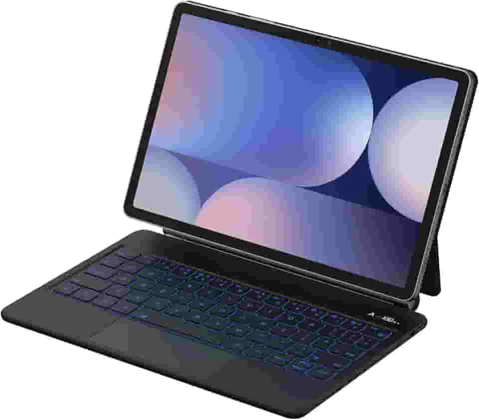 BETTDOW Capa com Teclado e Trackpad para Samsung Galaxy Tab S10+/S9 Fe+/S9+/S8+/S7+/S7 FE de 12.4 polegadas,Teclado com LCD Display