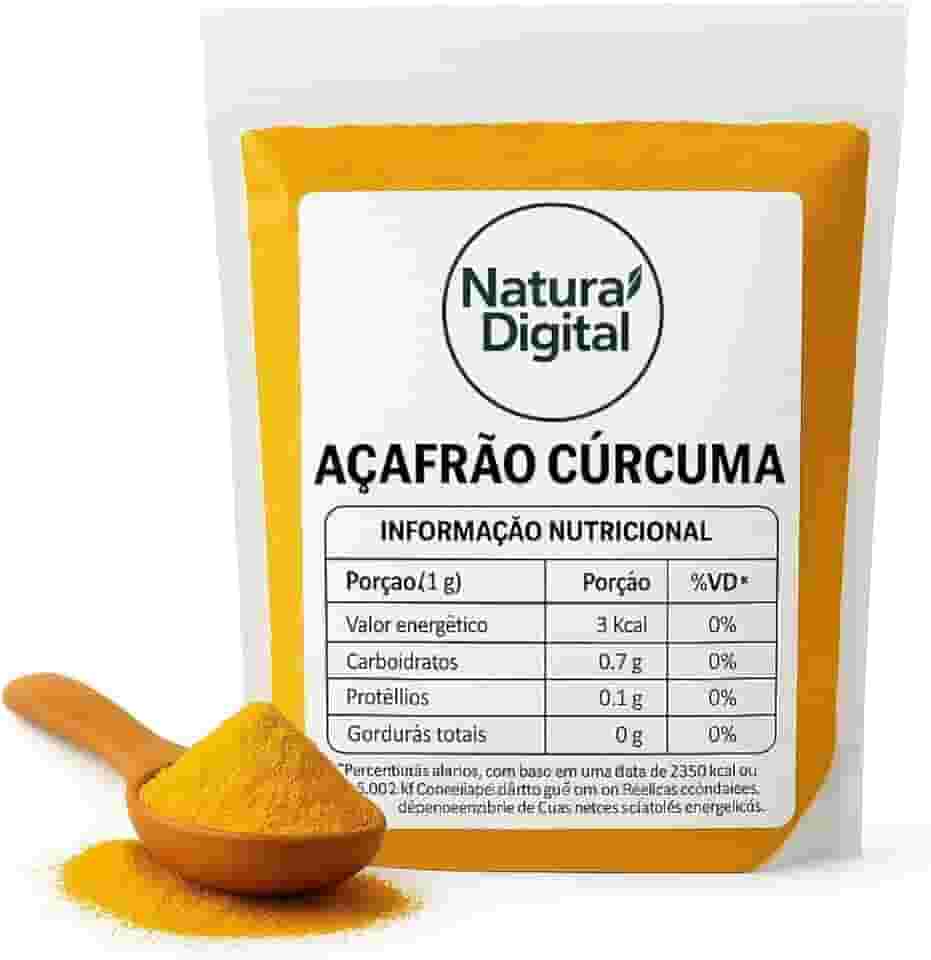 Açafrão Cúrcuma Pó 100% Curcumina Puro - 500 gramas - com Laudo