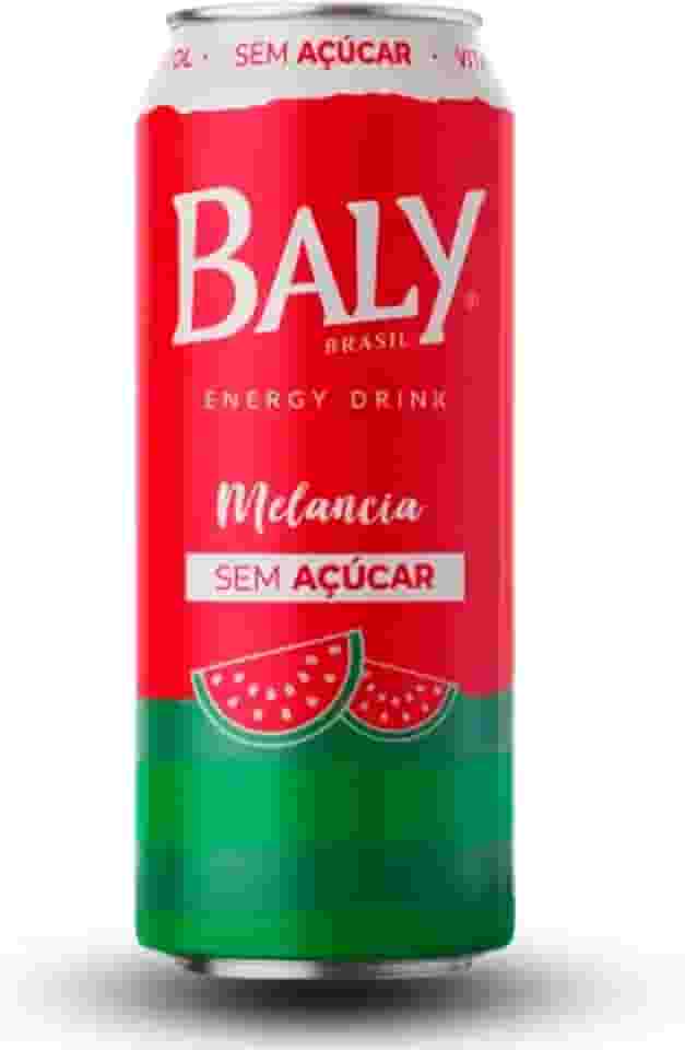 Pack Energético Baly Melancia Zero Açúcar 473ml | Energia Rápida - 6 unidades