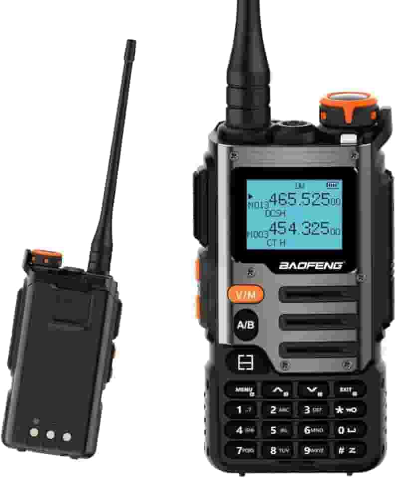 Novavida, Rádio Comunicador Baofeng Tri-band Recarregável Type-c Lanterna Led Bateria Durável 2600mAh Alcance até 10 km Dual Watch
