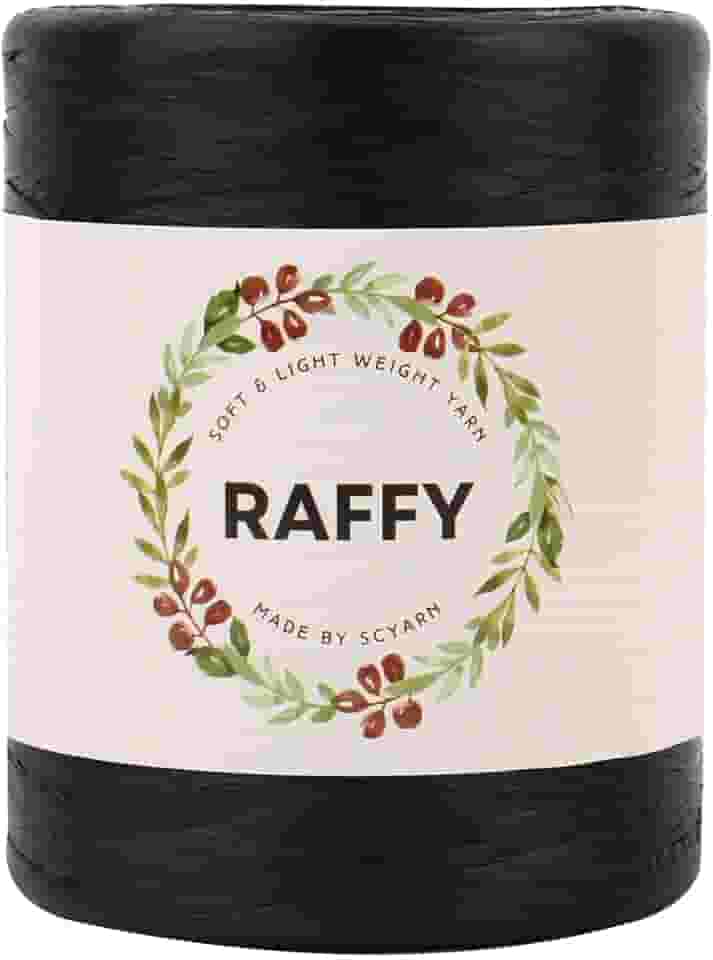 Fio de fita RAFFY para tricô e crochê macio e leve para fazer bolsa de praia de verão e chapéu de sol Col.112