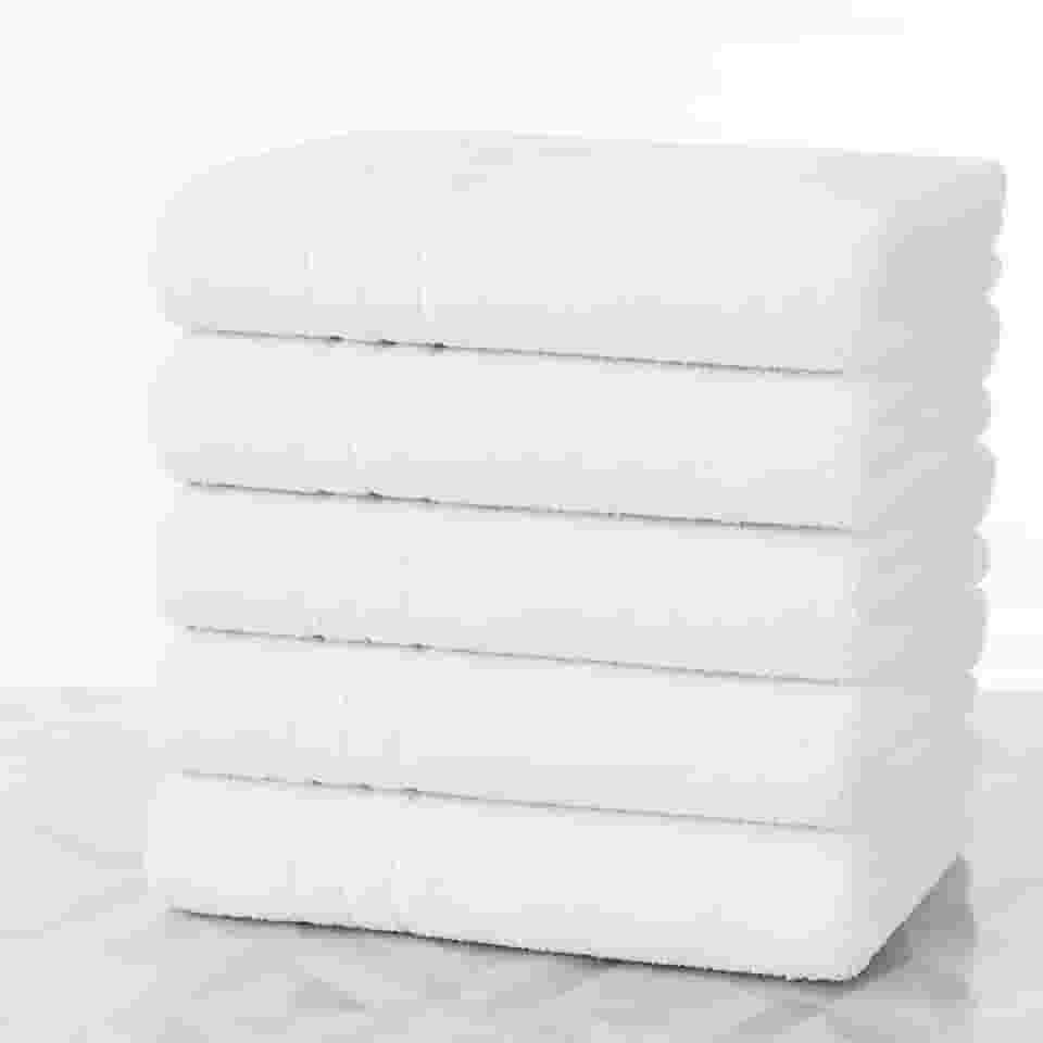 Kit 5 Toalhas De Banho Brancas Hotel Felpuda 300 Gramatura