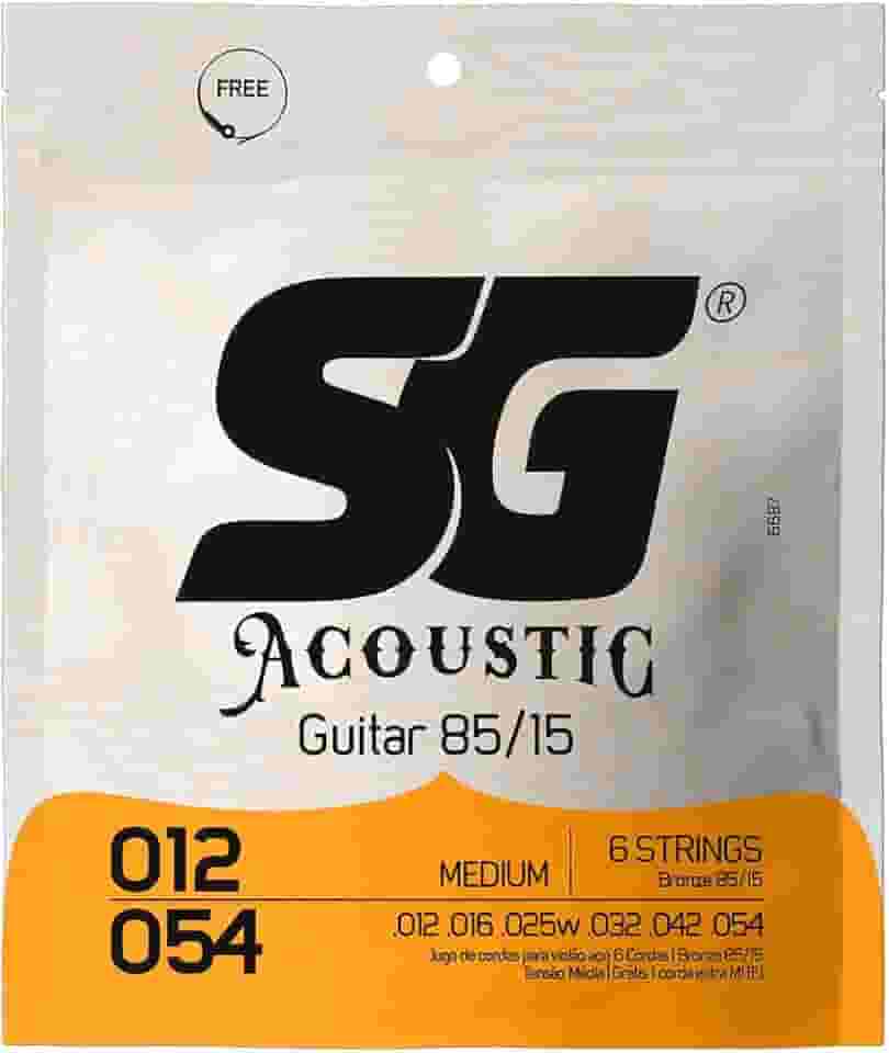 Encordoamento 012 SG Aço Bronze 85 15 para Violão