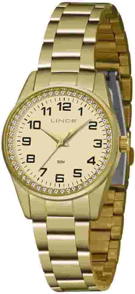 Relógio Lince Feminino Ref: Lrgj099l C2kx Casual Dourado